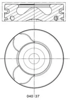Поршень 85,5 (з кільцями) MAHLE / KNECHT 0403702