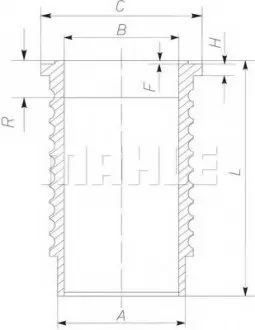 Гильза цилиндра MAHLE / KNECHT 061WN17 (фото 1)