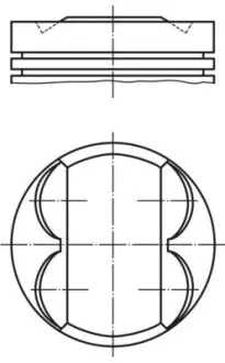 Поршень двигуна MAHLE / KNECHT 081 PI 00107 002
