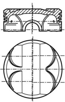 Поршень в комплекте на 1 цилиндр, STD MAHLE / KNECHT 081PI00111000 (фото 1)