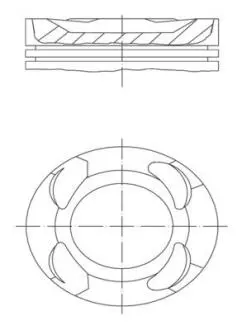 Поршень BMW 3 (F30/F80)/5 (G30/F90)/7 (G11/G12) 14- B58 (82.00mm/STD) MAHLE / KNECHT 081 PI 00124 000