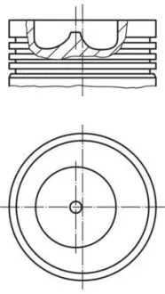 Поршень двигуна MAHLE / KNECHT 101 99 00 (фото 1)