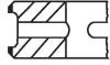 Кольца поршневые (1cyl) KOMPRESSOREN D 78.00 (2.5/2.5/4) MAHLE / KNECHT 145 72 N0 (фото 2)