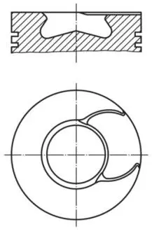 Поршень DAF 130.0 XE280C1, XE315C1 Euro3 MAHLE / KNECHT 213 66 00 (фото 1)