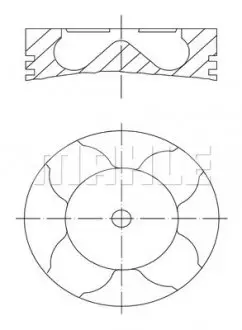 Поршень DAF D =130.00 MAHLE / KNECHT 213 PI 00102 000 (фото 1)