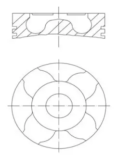 Поршень MAN MAHLE / KNECHT 229 14 00 (фото 1)