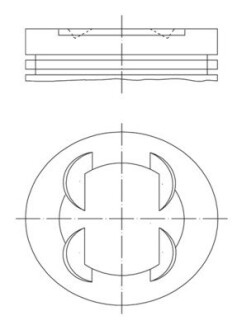 Поршень Mahle HYUNDAI/KIA ''2.0 G4KD ''10>> MAHLE / KNECHT 681PI00109000 (фото 1)