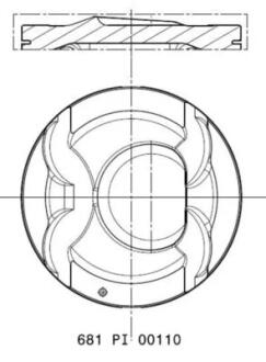 Поршень MAHLE / KNECHT 681 PI 00110 000