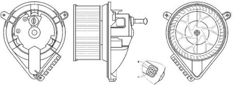 Моторчик пічки MB Sprinter/VW LT 96-06 MAHLE MAHLE / KNECHT AB 271 000S