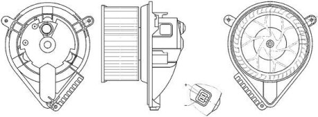 Електродвигун вентиляції салону MB W638 MAHLE / KNECHT AB272000S