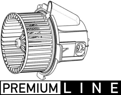 Вентилятор обігрівача салону C4/307 1.4-2.0 02- (120мм) (+AC) (Premium Line! OE) MAHLE / KNECHT AB 32 000P