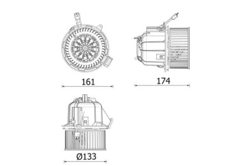 Вентилятор салону MAHLE / KNECHT AB 328 000P