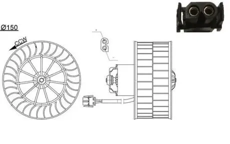 Вентилятор салону MAHLE / KNECHT AB 44 000S