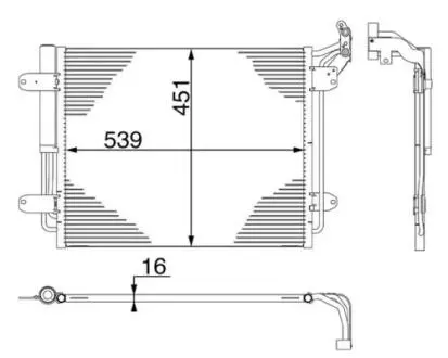 Конденсатор кондиціонера MAHLE / KNECHT AC12000S