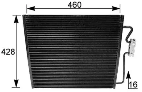 Конденсер кондиціонера MAHLE / KNECHT AC 154 001S