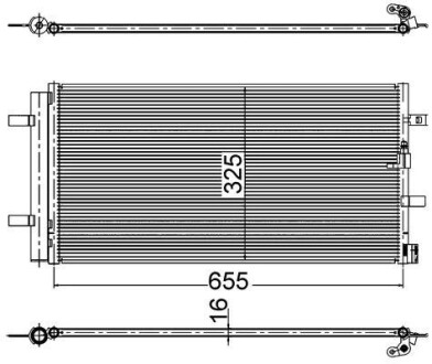 Радіатор кондиціонера Audi A4/A5/A6/A7/Q5/Porsche Macan 1.8-4.0 07- MAHLE / KNECHT AC2000S