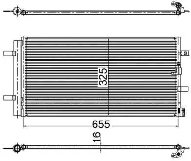 Радиатор кондиционера Audi A4/A5/A6/A7/Q5/Porsche Macan 1.8-4.0 07- MAHLE / KNECHT AC2000S