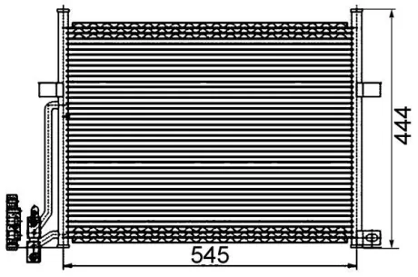 Конденсатор кондиціонера BMW 3 (E46), Z4 (E85), Z4 (E86) 1.6-3.2 12.97-02.09 MAHLE / KNECHT AC234002S