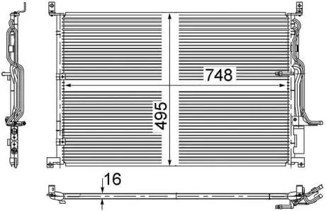 Радіатор кондиціонера MAHLE / KNECHT AC 271 000S