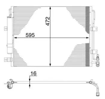 Радіатор кондиціонера MAHLE / KNECHT AC 273 000S