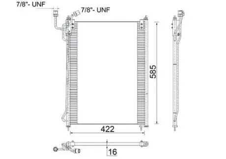 Радіатор кондиціонера MAHLE / KNECHT AC 285 000S
