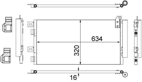 Радиатор кондиционера MINI COOPER 01-07 MAHLE / KNECHT AC312001S (фото 1)