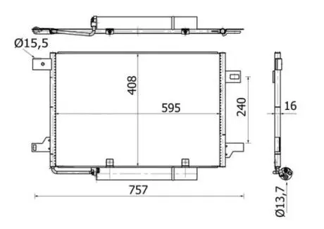 Конденсор кондиционера MAHLE / KNECHT AC 369 000S