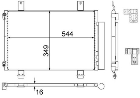 Радиатор кондиционера MAHLE / KNECHT AC 456 000S