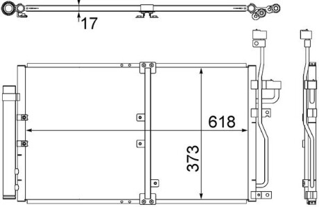 Конденсер кондиціонера MAHLE / KNECHT AC510000S