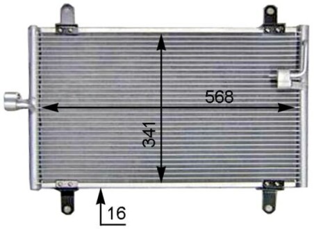 Радіатори кондиціонера Boxer/Jumper/Ducato 94- MAHLE / KNECHT AC514000S