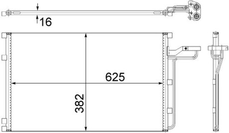 Радіатор кондиціонера VOLVO C30-V50 04- MAHLE / KNECHT AC551001S