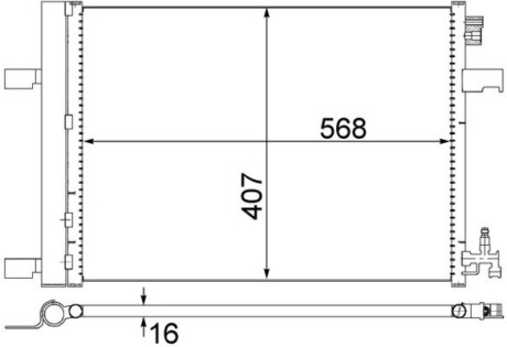 Радиатор кондиционера MAHLE / KNECHT AC 636 000S (фото 1)