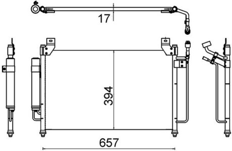 Радиатор кондиционера MAZDA CX-7 07- MAHLE / KNECHT AC642000S