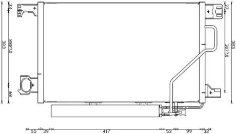 Радіатори кондиціонера Mercedes C (W203) MAHLE / KNECHT AC662000S