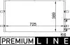 Конденсатор кондиціонера FORD TRANSIT, TRANSIT TOURNEO 2.2D-3.2D 04.06-12.14 MAHLE / KNECHT AC695000P (фото 1)