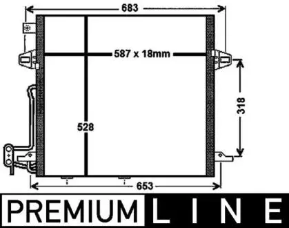 Радиатор кондиционера DB W164 ML 05- MAHLE / KNECHT AC756000P