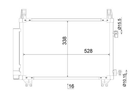 Радіатор кондиціонера TOYOTA YARIS 06- 1,4D4D MAHLE / KNECHT AC806000S