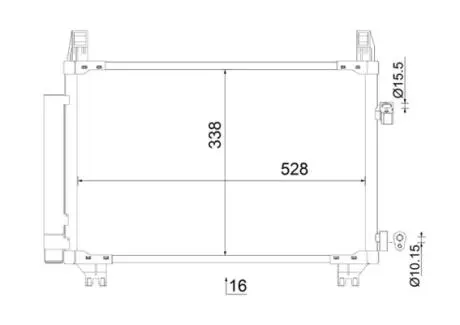Радиатор кондиционера TOYOTA YARIS 06- 1,4D4D MAHLE / KNECHT AC806000S