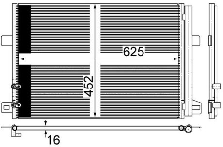 Радіатор кондиціонера VW Amarok 2.0TSI/2.0TDI/3.0TDI 10- MAHLE MAHLE / KNECHT AC 885 000S