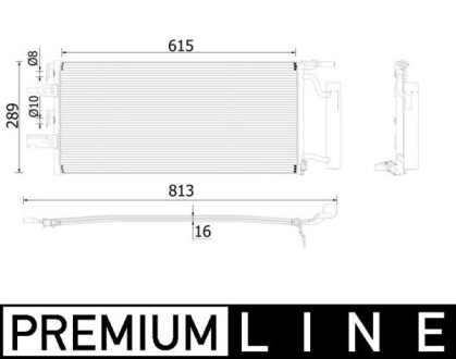 Радіатори кондиціонера BMW 2 14-/MINI 15- MAHLE / KNECHT AC893000P