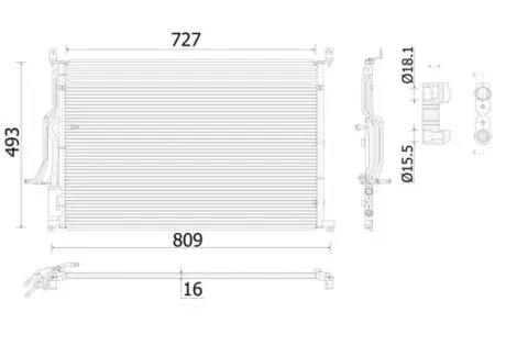 Радіатор кондиціонера MAHLE / KNECHT AC 908 000S