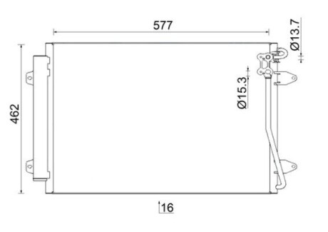 Радіатор кондиціонера MAHLE / KNECHT AC 954 000S