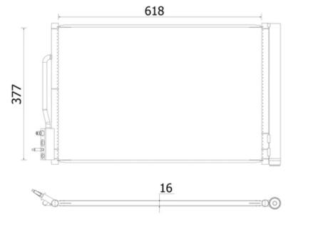 Радіатор кондиціонера MAHLE / KNECHT AC 955 000S