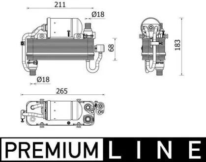 Конденсатор кондиціонера (з осушувачем) MAHLE / KNECHT AC960000P