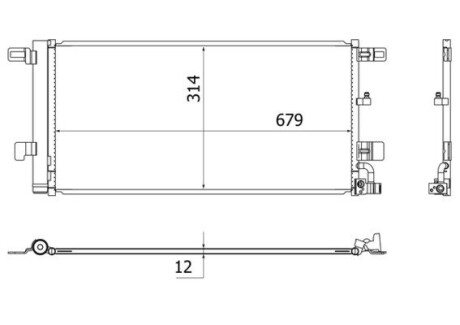 Радіатори кондиціонера Audi A4 15-/ A5 16-/A6 18-/ A7 18- MAHLE / KNECHT AC961000S