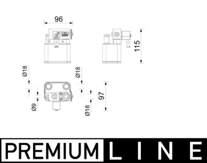 Охолоджувач JAGUAR I-PACE Electric 02.18- MAHLE / KNECHT ACH2000P
