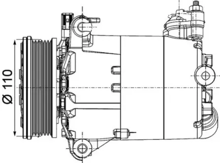 Компресор кондиціонера VOLVO S60 II, S80 II, V60 I, V70 III, XC60 I, FORD GALAXY II, GALAXY MK II, MONDEO IV, S-MAX, LAND ROVER FREELANDER 2, RANGE ROVER EVOQUE 2.0 09.09-12.19 MAHLE / KNECHT ACP1357000P