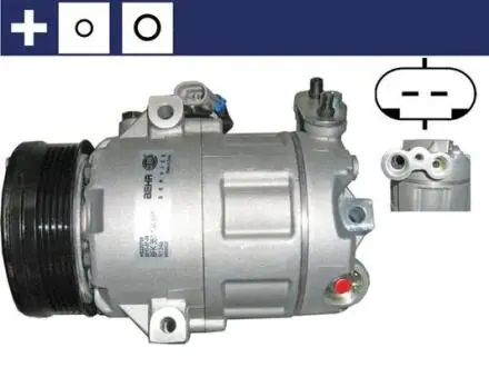 Компресор кондиціонера OPEL ASTRA G, ASTRA G CLASSIC, ASTRA G/KOMBI, ZAFIRA A 1.4-2.0 02.98-07.09 MAHLE / KNECHT ACP62000S