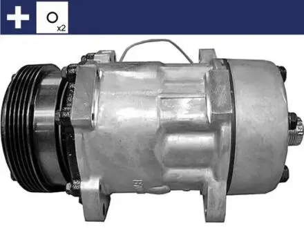 Компресор кондиціонера CITROEN JUMPER I, FIAT DUCATO, PEUGEOT BOXER 2.5D/2.8D 03.94- MAHLE / KNECHT ACP78000S