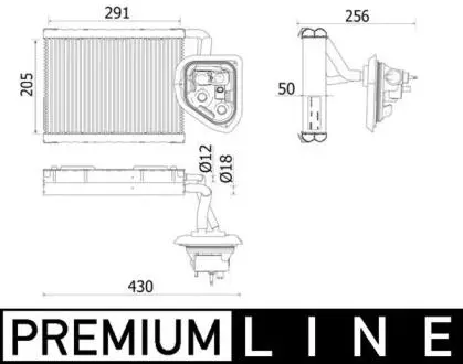 Випаровувач кондиціонера BMW 5 (G30, F90), 5 (G31), 7 (G11, G12) 2.0H/3.0H 07.16- MAHLE / KNECHT AE159000P